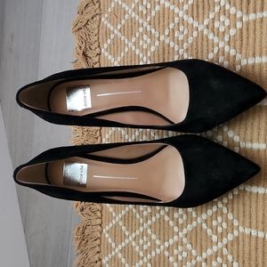 Black velvet heels